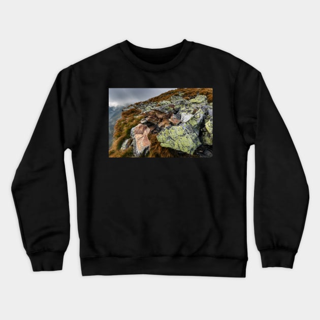 Alpine landscape with rocks Crewneck Sweatshirt by naturalis